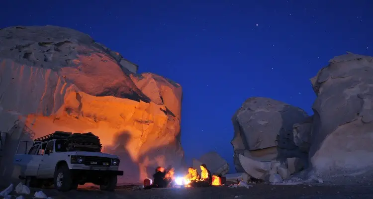 Camping in the White Desert, Egypt