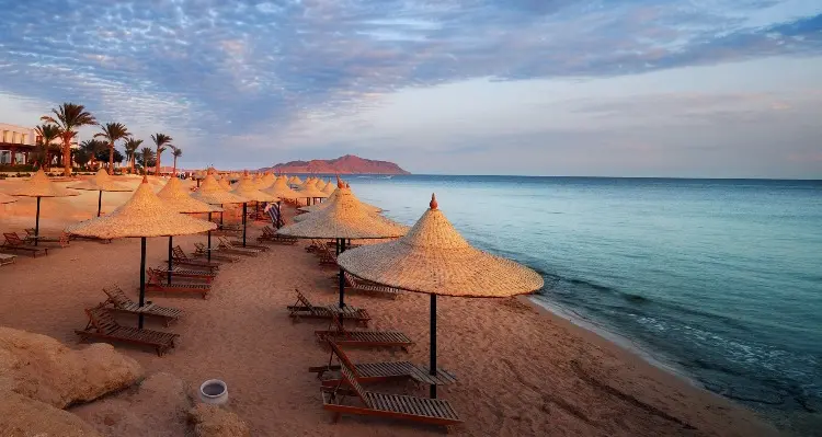 The beach in Sharm El Sheikh, Egypt