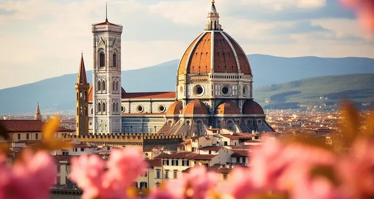 Distance view of Cathedral of Saint Mary of the Flower
