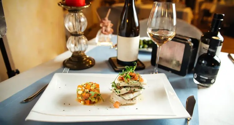 dish in a restaurant