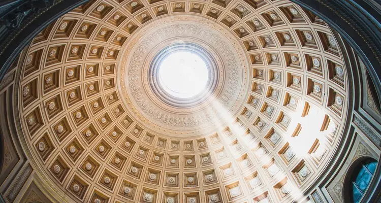 Salarotonda ceiling inside the Vatican Museums