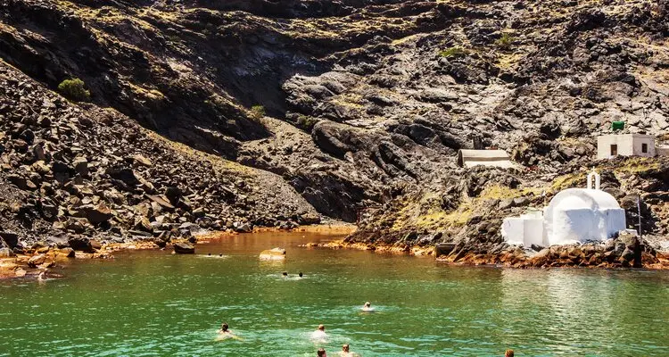 volcano's hot springs
