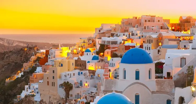 Oia at sunset